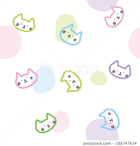 Cats Seamless pattern, Cute background 108747634