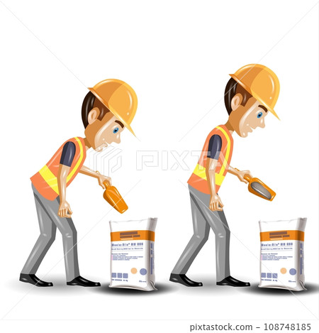 Two Workers in hardhats with shovels Two Workers in hardhats with shovels 108748185