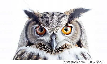 owl on white background 108748235