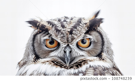 owl on white background 108748239