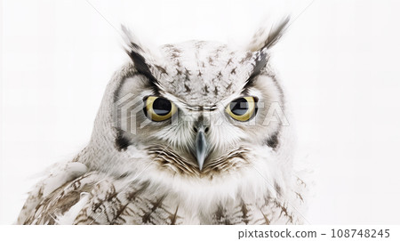 owl on white background owl on white background 108748245