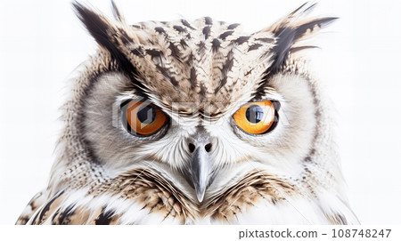 owl on white background owl on white background 108748247