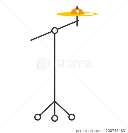 Illustration of cymbal. Jazz musical instrument. 108748483