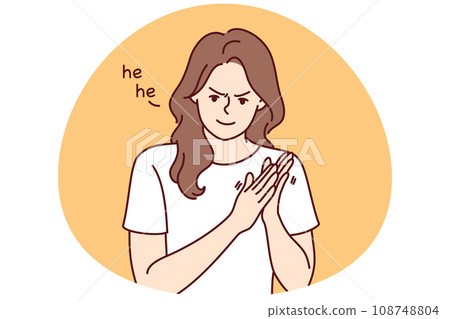 Evil young woman think of revenge 108748804