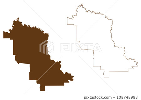 Rural City of Swan Hill (Commonwealth of Australia, Victoria state, Vic) map vector illustration, scribble sketch Swan Hill Rural City Council map 108748988