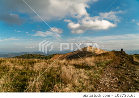 Polonina Wetlinska, Bieszczady mountain, Bieszczady National Park, Poland. Polonina Wetlinska, Bieszczady mountain, Bieszczady National Park, Poland. 108750165