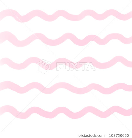 插畫素材：波浪邊框水彩背景（粉紅色） 108750660