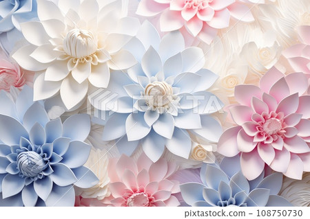 background with flowers in soft pastel colors. 108750730