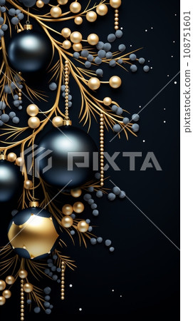 Christmas background with tree balls Christmas background with tree balls 108751601