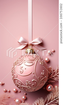 Christmas pink background 108751602