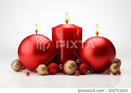 Christmas burning candles 108751603