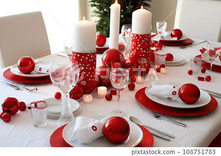 Christmas table decor 108751783