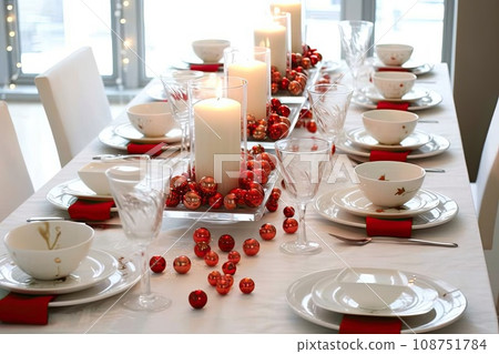 Christmas table decor 108751784