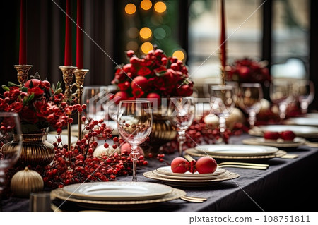 Christmas table settings 108751811