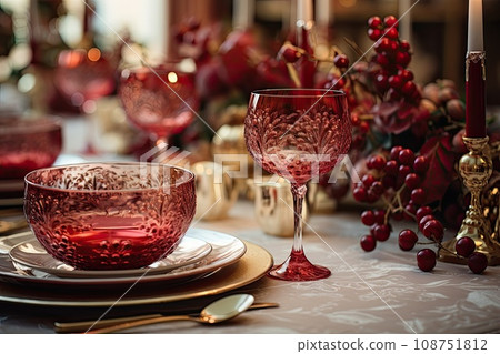 Christmas table settings 108751812