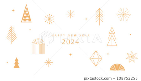 Happy New Year 2024, poster, banner and card design 108752253