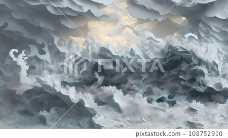 Storm Scene Papercraft Style 1 108752910
