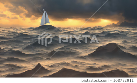 Storm scene paper craft style 2 108752911