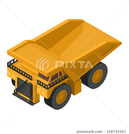 heavy machinery with 3d isometric mining truck for construction and mining work heavy machinery with 3d isometric mining truck for construction and mining work 108754361