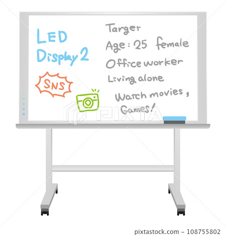 Simple illustration_electronic blackboard Simple illustration_electronic blackboard 108755802