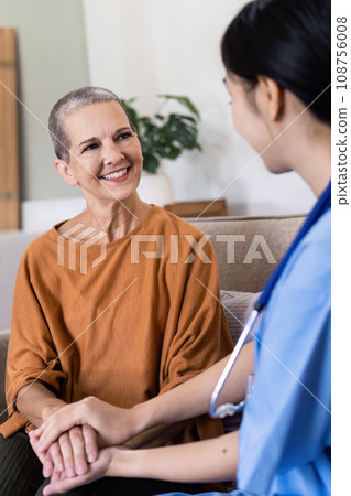 nursing and elder woman with insurance for home and support with a smile on a couch nursing and elder woman with insurance for home and support with a smile on a couch 108756008