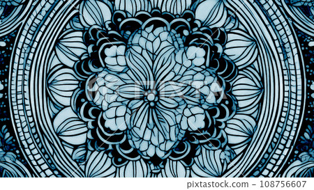 cute flower zentangle pattern cute flower zentangle pattern 108756607