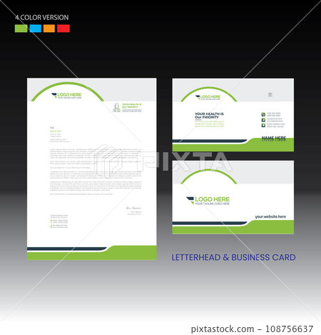 letterhead and business card design letterhead and business card design 108756637
