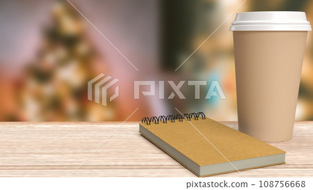 The Coffee cup on wood table for hot drink concept 3d rendering. The Coffee cup on wood table for hot drink concept 3d rendering. 108756668