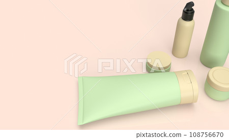 The Cosmetics Package for beauty or skin care concept 3d rendering. The Cosmetics Package for beauty or skin care concept 3d rendering. 108756670