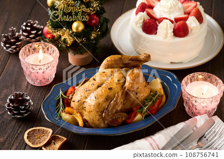 烤雞和聖誕蛋糕 108756741