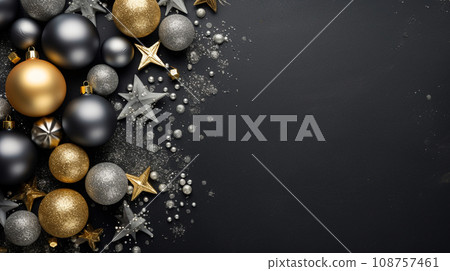Luxury christmas background with copyspace for your text,design. Christmas concept. Generative AI. 108757461