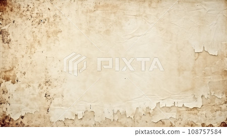 Old torn paper texture. Background concept. Generative AI 108757584