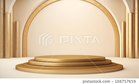 3d luxury podium for your product. Generative AI 3d luxury podium for your product. Generative AI 108757659
