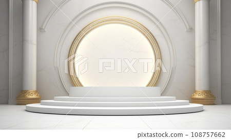 3d luxury podium for your product. Generative AI 3d luxury podium for your product. Generative AI 108757662