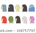 Muslim woman profile 108757797