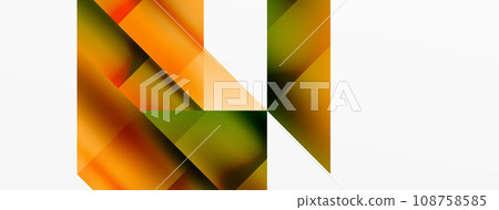 Captivating vector abstraction. Triangles interlock in mesmerizing dance, crafting dynamic geometric backdrop. Fusion of shapes and angles creates artful symphony of modern design 108758585