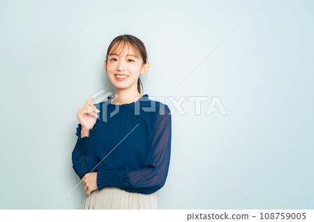 Beauty and skin care image of a smiling woman looking at the camera Beauty and skin care image of a smiling woman looking at the camera 108759005