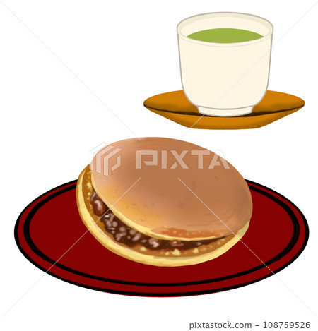 銅鑼燒和茶具 108759526