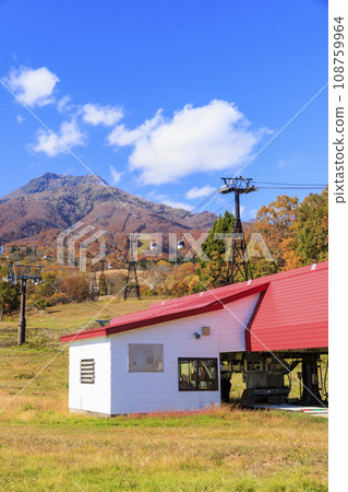 Mt. Myoko and Sky Cable during autumn foliage viewing Mt. Myoko and Sky Cable during autumn foliage viewing 108759964