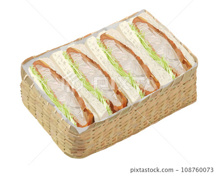 Cutlet sandwich (with wicker basket) Cutlet sandwich (with wicker basket) 108760073