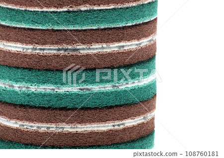 Polishing pads with velour backing on white 108760181