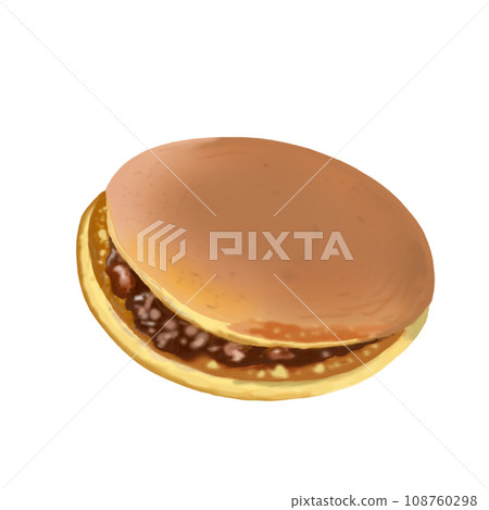 一塊帶有美味豆沙的銅鑼燒 108760298