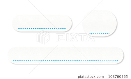White-based caption base/light blue with cute rounded corner colored stitching 108760565