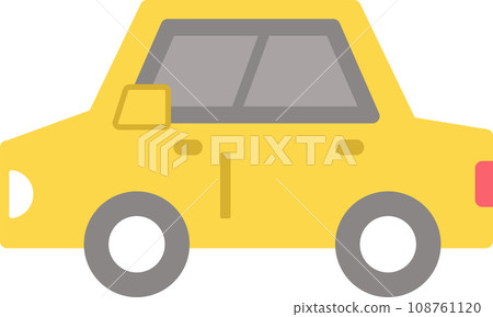 從側面/側面看到的汽車的簡單插圖 從側面/側面看到的汽車的簡單插圖 108761120