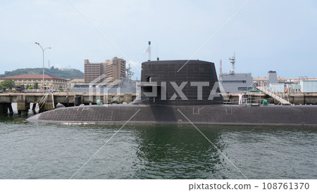 Japan Maritime Self-Defense Force Soryu-class submarine side view 108761370