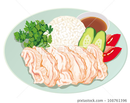 Singapore chicken rice 108761396