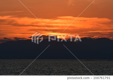 Shonan coast evening view time lapse 108761791