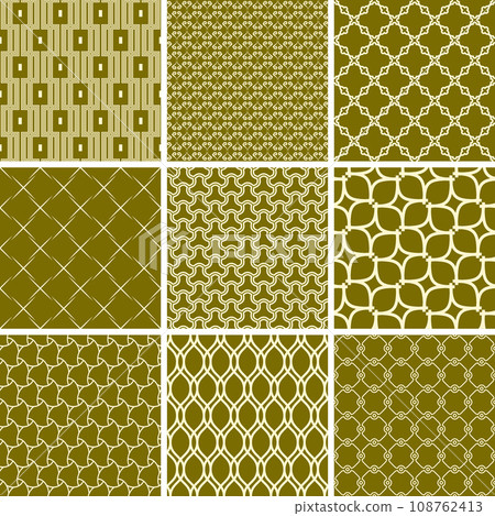 Big Set of Geometric Modern Seamless Backgrounds and Graphics. Collection of Patterns in Different Styles Big Set of Geometric Modern Seamless Backgrounds and Graphics. Collection of Patterns in Different Styles 108762413