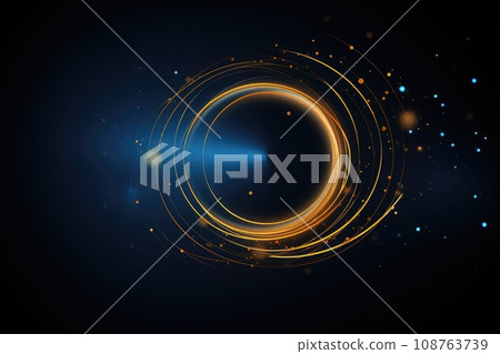 Colorful Circle line abstract background. Generative AI 108763739