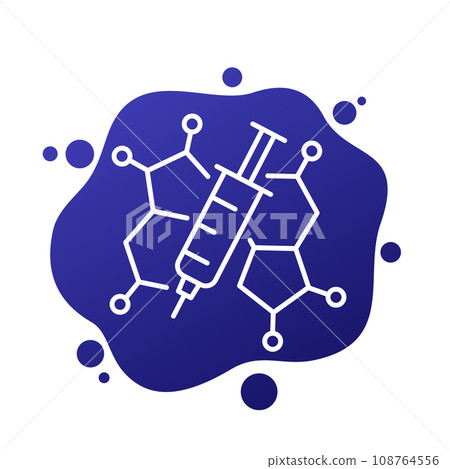 hormone therapy icon, line vector design 108764556
